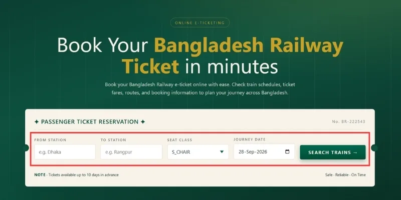 Open the Ticket Booking Platform and Search for Available Trains